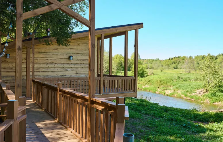 Bathhouse on the river or SPA in Russian